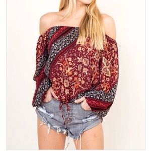 Store Closing‼️ Boho Off Shoulder Blouse